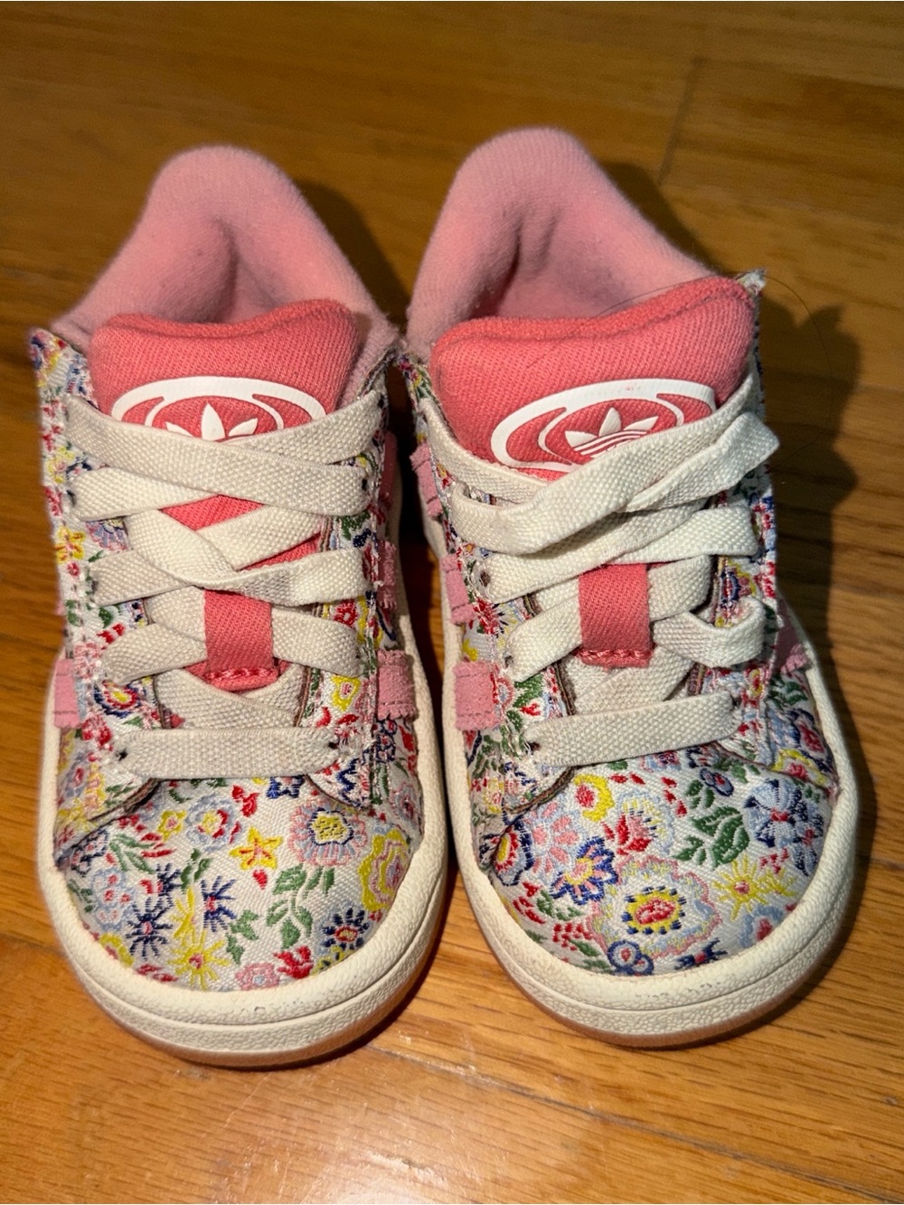 Adidas Pink Floral Toddler Sneaker